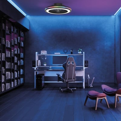 Ventilateur  plafond  avec lumière GAMER MANTRA