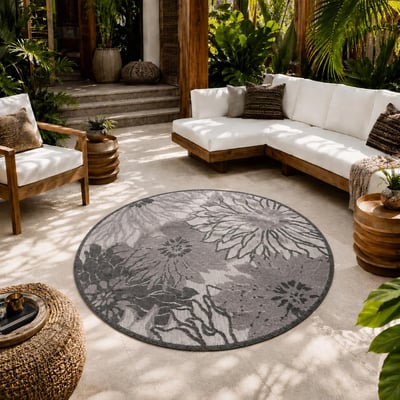 Tapis extérieur tissé kilim rectangle CHIMEKA UN AMOUR DE TAPIS