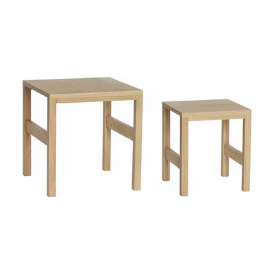 Table basse gigogne en chêne HUBSCH