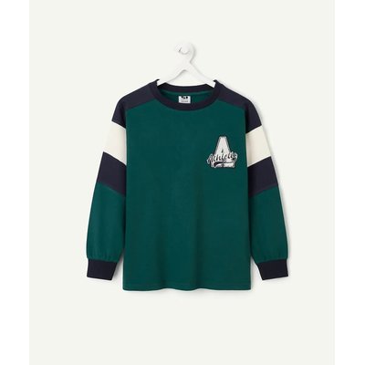 T-shirt a maniche lunghe Color Block, cotone biologico TAPE A L'OEIL