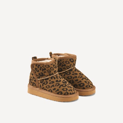 Boots fourrées à imprimé léopard LA REDOUTE COLLECTIONS