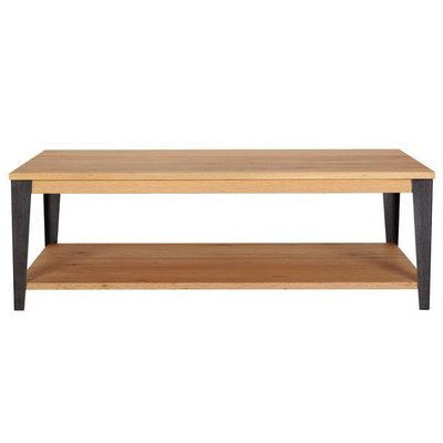 Table basse chêne et métal plateau double Manhattan ZAGO