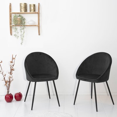 Lot de 2 chaises en velours, DIANE HAPPY GARDEN