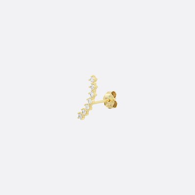 Boucles d'oreilles à l'unité doré à l'or fin ROMY CAROLINE NAJMAN
