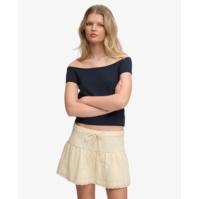 Mini-jupe Broderie Trim coupe décontractée SUPERDRY