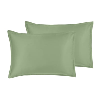 Lot de 2 taies d'oreiller en satin de coton/tencel 200 fils OPERA SENSEI MAISON
