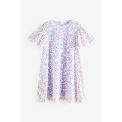 Robe de soirée à sequins et manches ange NEXT