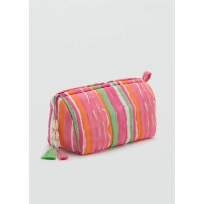 Trousse de maquillage coton rayures MANGO TEEN