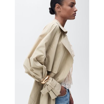 Trench coton ceinture MANGO
