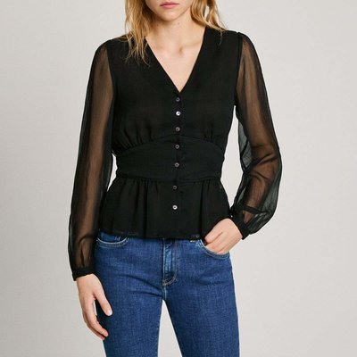 Blouse Col V En Mousseline PEPE JEANS