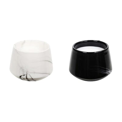 Bougie parfumée en pot Marble 6.5 cm (Lot de 2) 6,5 x 8,5 cm CMP