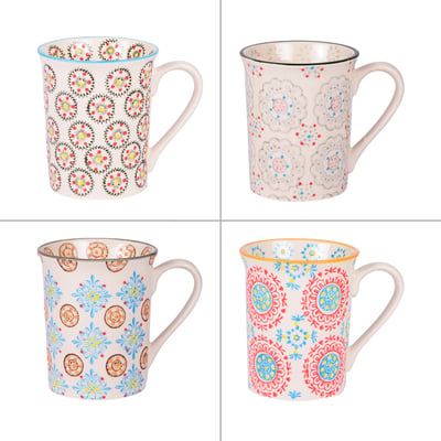 Coffret de 4 mugs Bohème 30 cl TABLE PASSION