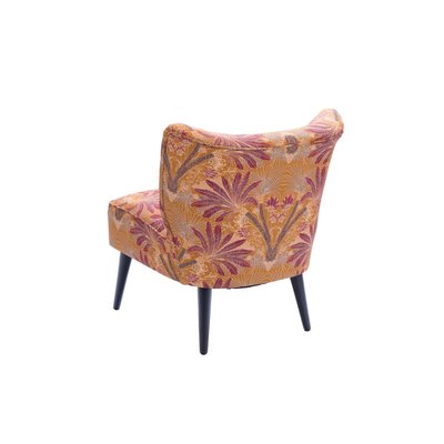 Fauteuil crapaud en tissu orange à motifs - RANCHI AMADEUS