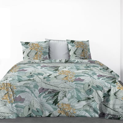 Housse de couette 240x220 Zelia + 2 taies coton bio 57 fils DECORATIE