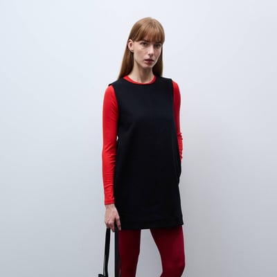 Robe courte unie contenant de la laine MONOPRIX