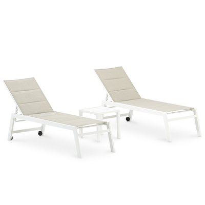 Set 2 transats hauts et table, TOKYO DEFORA HOME