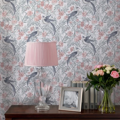 Papier peint Fleurs et oiseaux Osterley wood LAURA ASHLEY