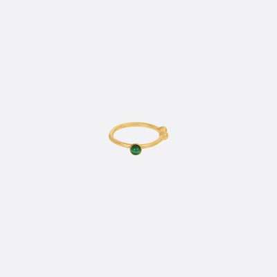 Bague d'oreille dorée malachite - cab CAROLINE NAJMAN