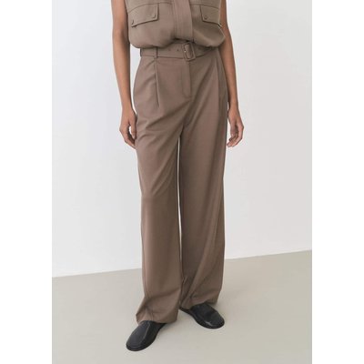 Pantalon droit avec ceinture MANGO