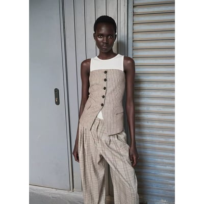 Haut bustier boutons MANGO
