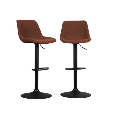 Tabouret de bar réglable 60,5/81,5cm bouclette texturée (lot de 2) NOAH SWEEEK