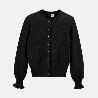Cardigan boutonné, alpaga et laine mélangés LA REDOUTE COLLECTIONS