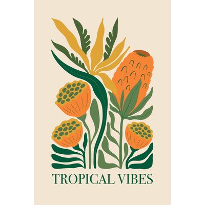 Tableau Mural Encadré Tropical Vibes ABSTRAIT CEANOTHE