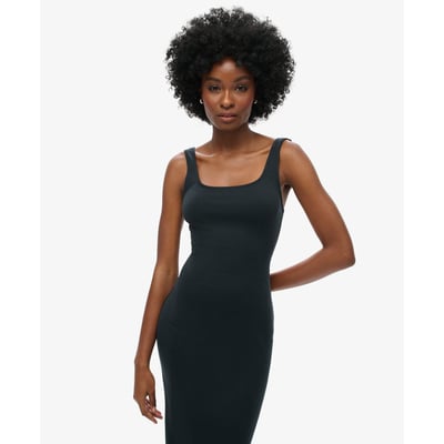 Robe mi-longue en jersey à col carré SUPERDRY