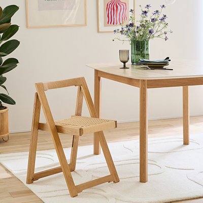 Set of 2 Donna Folding Chairs in Oak with Rope Seat LA REDOUTE INTERIEURS