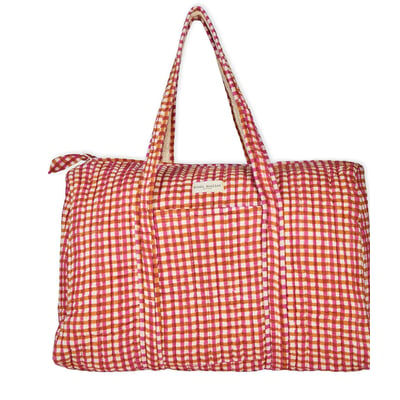 Sac weekend en coton matelassé  Tara Camel BINDI ATELIER