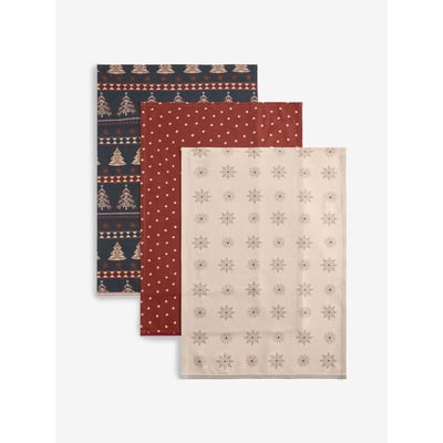 Torchon de noël à motif jacquard, lot 3 NEXT