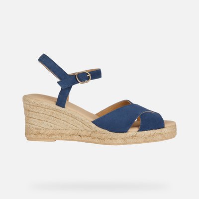 Espadrille femme compensee bleu marine La Redoute