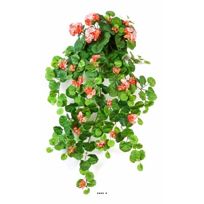 Géranium artificiel en piquet 90 cm saumon 23 ARTIFICIELLES