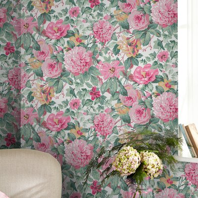 Papier peint fleuri Roses Aveline LAURA ASHLEY