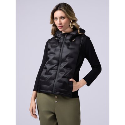 Veste matelassée sans manches en 100% polyamide avec motifs géométriques OLTRE