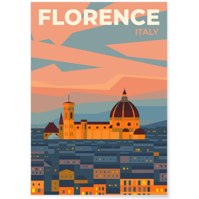 Affiche ville Florence 2 L'AFFICHERIE