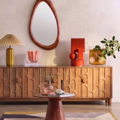 Corvin Mango Wood 4 Door Sideboard SWOON