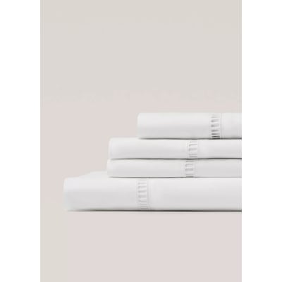 Drap plat percale de coton ajouré lit 150/160 cm MANGO HOME