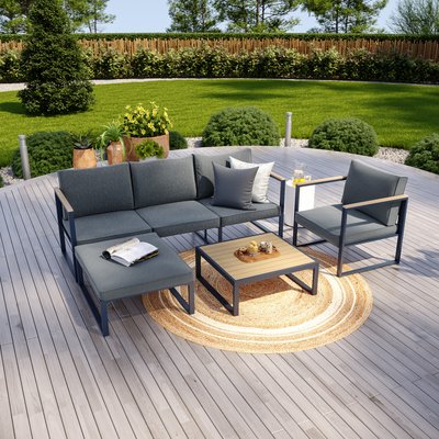 Salon de jardin en aluminium, 5 places, VALENCE AVRIL PARIS