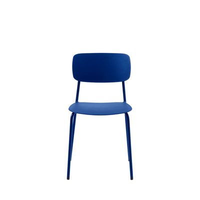Lot de 4 chaises en plastique et métal- ELIN DRAWER