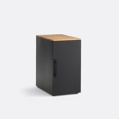 Hiba Oak & Metal 1-Door Desk Cupboard Unit LA REDOUTE INTERIEURS