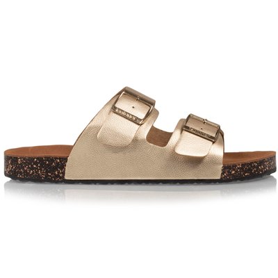 Sandales à doubles brides ultra confortables, semelle intérieure cuir ISOTONER