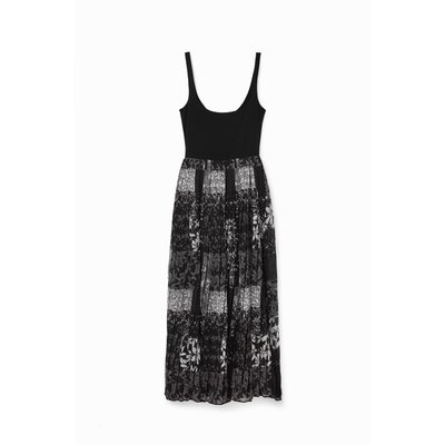 Robe midi combinée plissée DESIGUAL