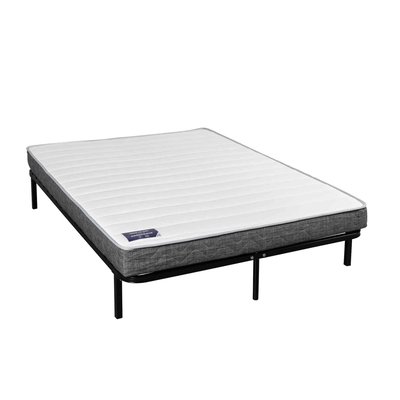Matelas latex, cadre à lattes, pieds TERRE DE NUIT