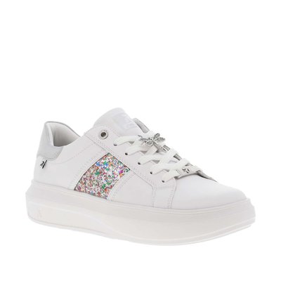 Tennis cuir talon plateforme RIEKER