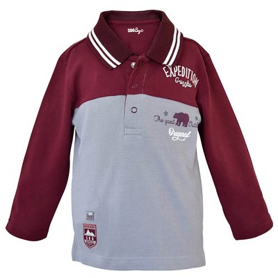 Polo manches longues garcon grizzlis SUCRE D'ORGE