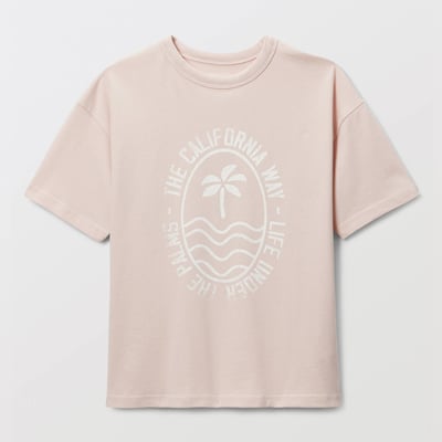 T-shirt manches courtes à inscription en coton BIO GOTS MONOPRIX