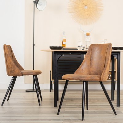 Lot de 2 chaises de salle à manger vintage,SMEG MEUBLES COSY