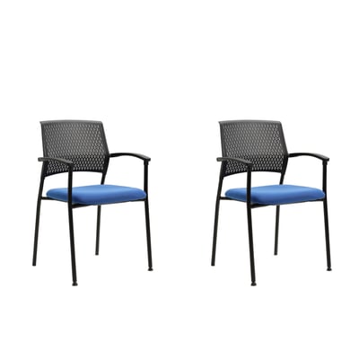 Fauteuil de bureau en tissu, SMITH(lot de 2) HISPANOHOGAR