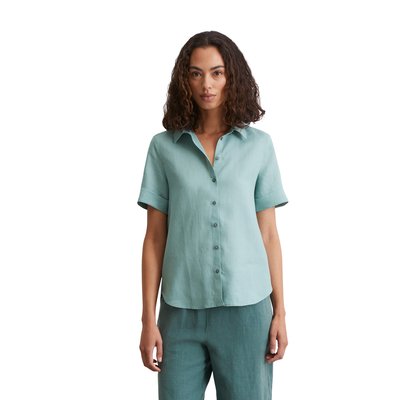 Blouse en lin à manches courtes regular en qualité légère MARC O'POLO